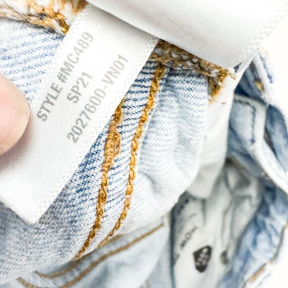 Madewell The Perfect Vintage Jean Light Wash Denim Zip Fly Size 25 - Picture 8 of 9